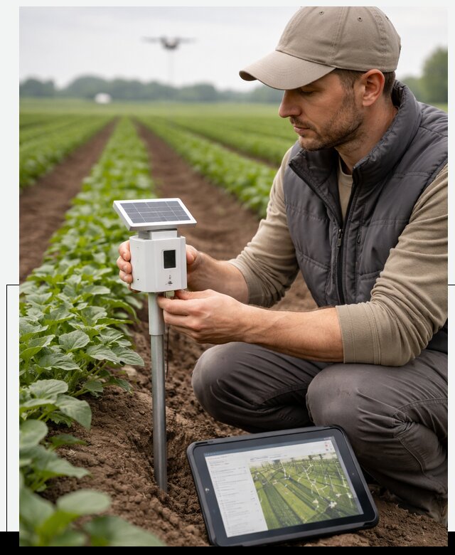 IoT мониторинг сельскохозяйственных полей и контроля в Климовске